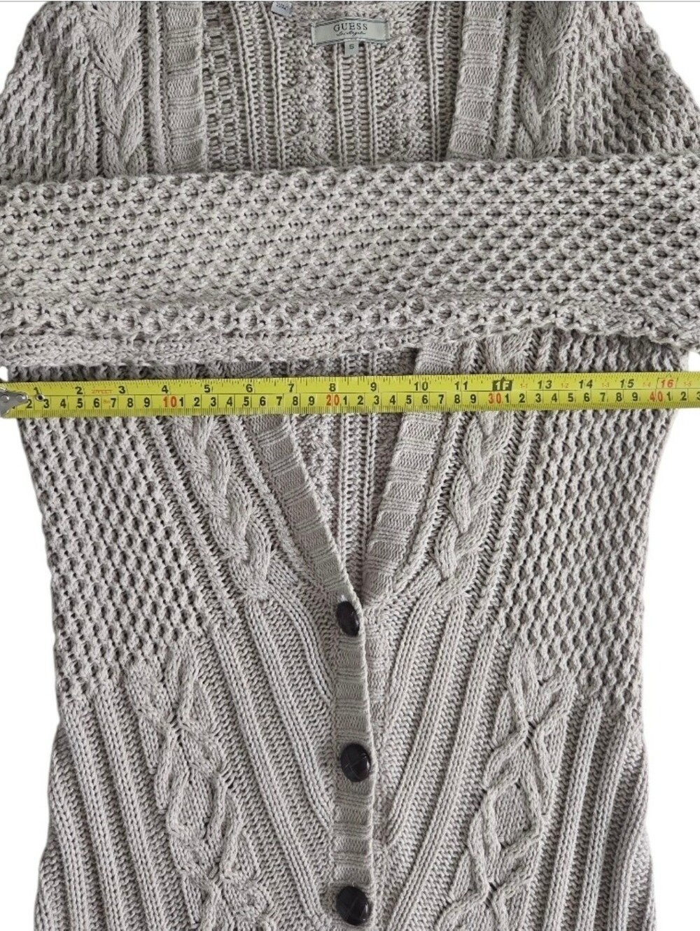 Guess Beige Cardigan Size S - Picture 3 of 10